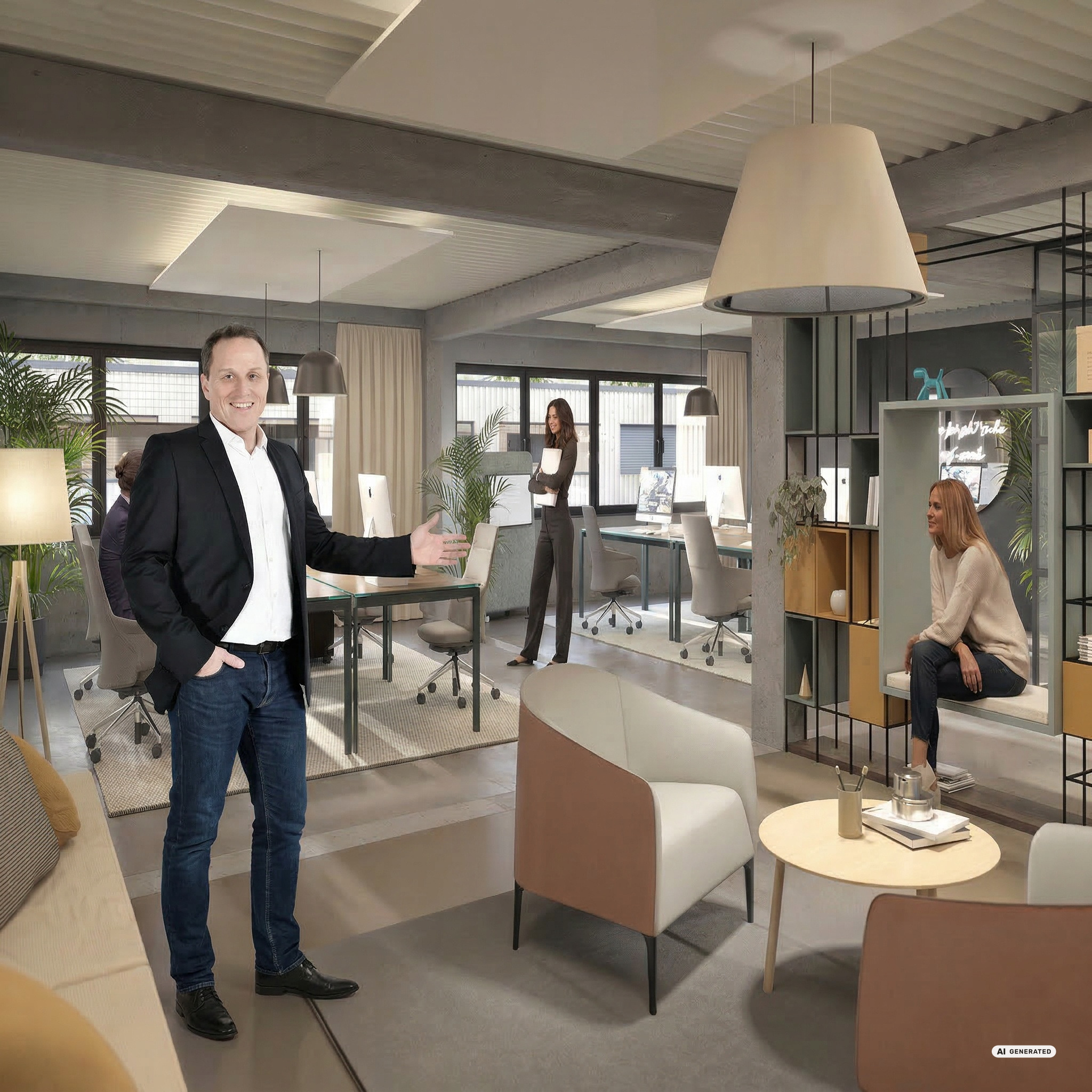 KI-generierte Visualisierung: Loftfläche WerkStadt Ingolstadt