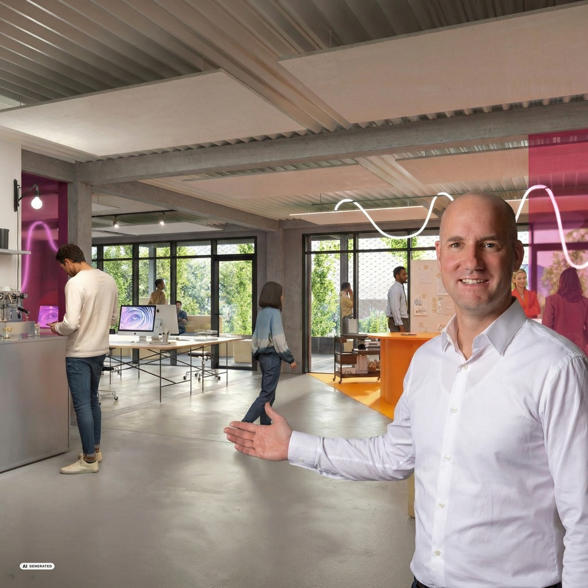 KI-generierte Visualisierung: Loftfläche WerkStadt Ingolstadt